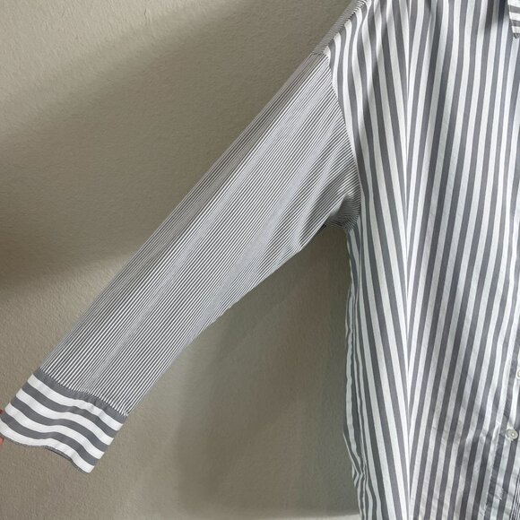 J Jill Wearever Womens Plus 1X Striped Button Up Shirt Long Sleeve Top Blouse - Picture 11 of 11
